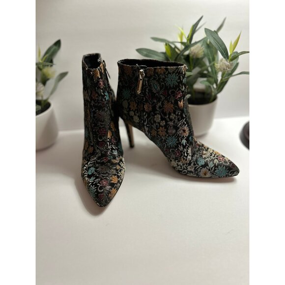 SAM EDELMAN Olette Floral Brocade Tapestry Women's Sz 6 Stiletto Ankle Boots +🎁 - Picture 9 of 11